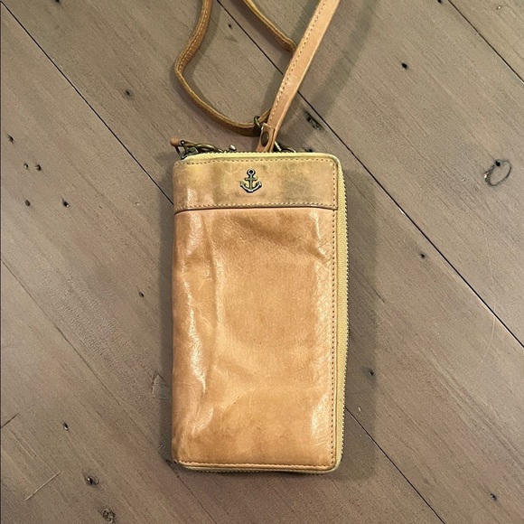 Harbour Genuine Leather Women’s Crossbody purse wallet 4”x8” Brown​ - Picture 2 of 7